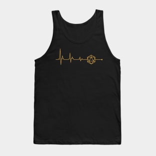 D20 Dice is my Heartbeat Dungeons Crawler and Dragons Slayer Tank Top